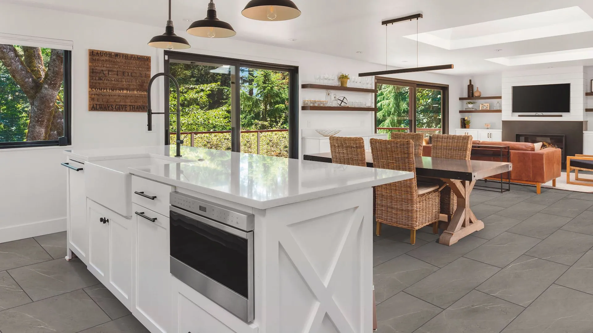 Truecor tile in living area